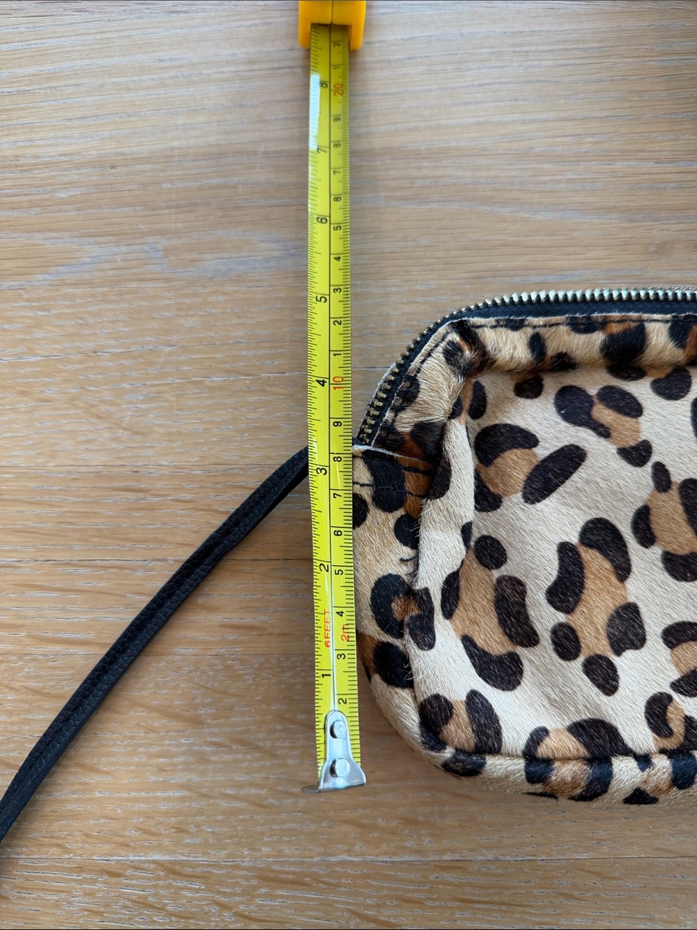 Street Level Leopard Print Crossbody Bag - Black & Tan - Picture 8 of 8